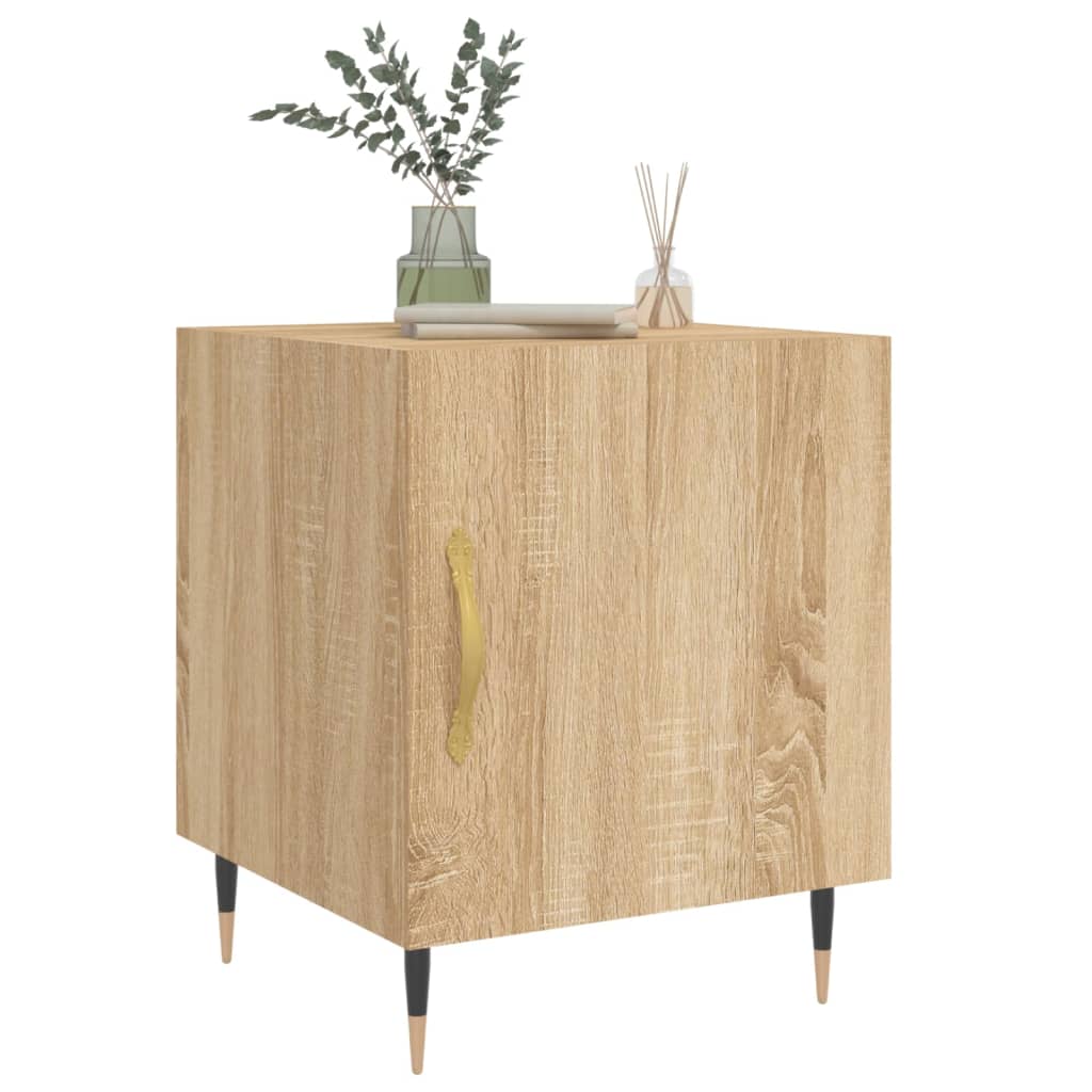 Tables de chevet 2 pcs. Chêne Sonoma 40x40x50 cm matériau bois