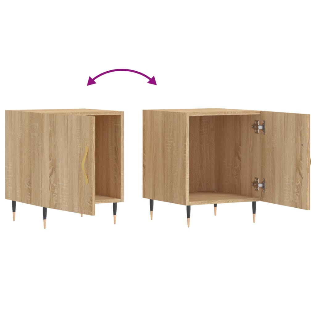 Tables de chevet 2 pcs. Chêne Sonoma 40x40x50 cm matériau bois