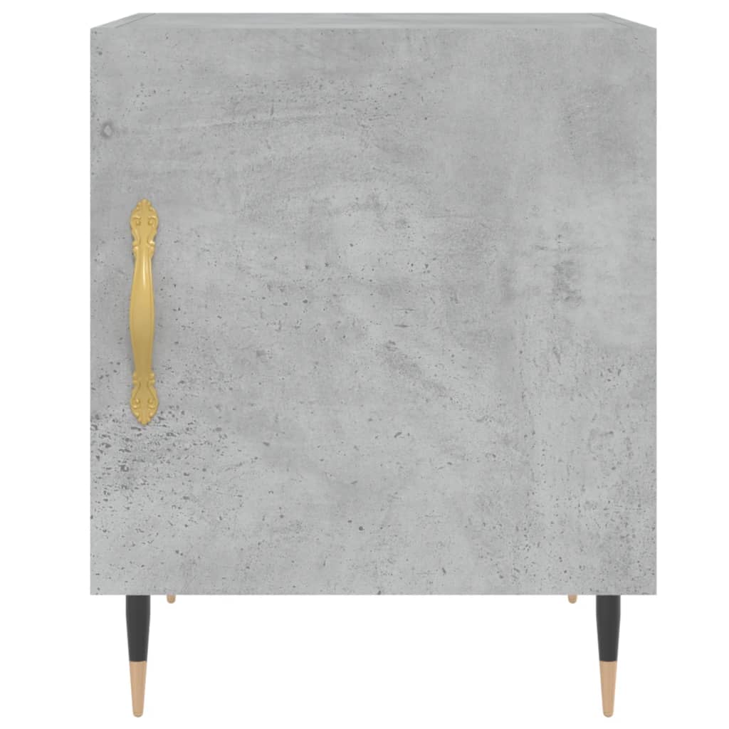 Bedside tables 2 pcs. Concrete grey 40x40x50 cm wood material