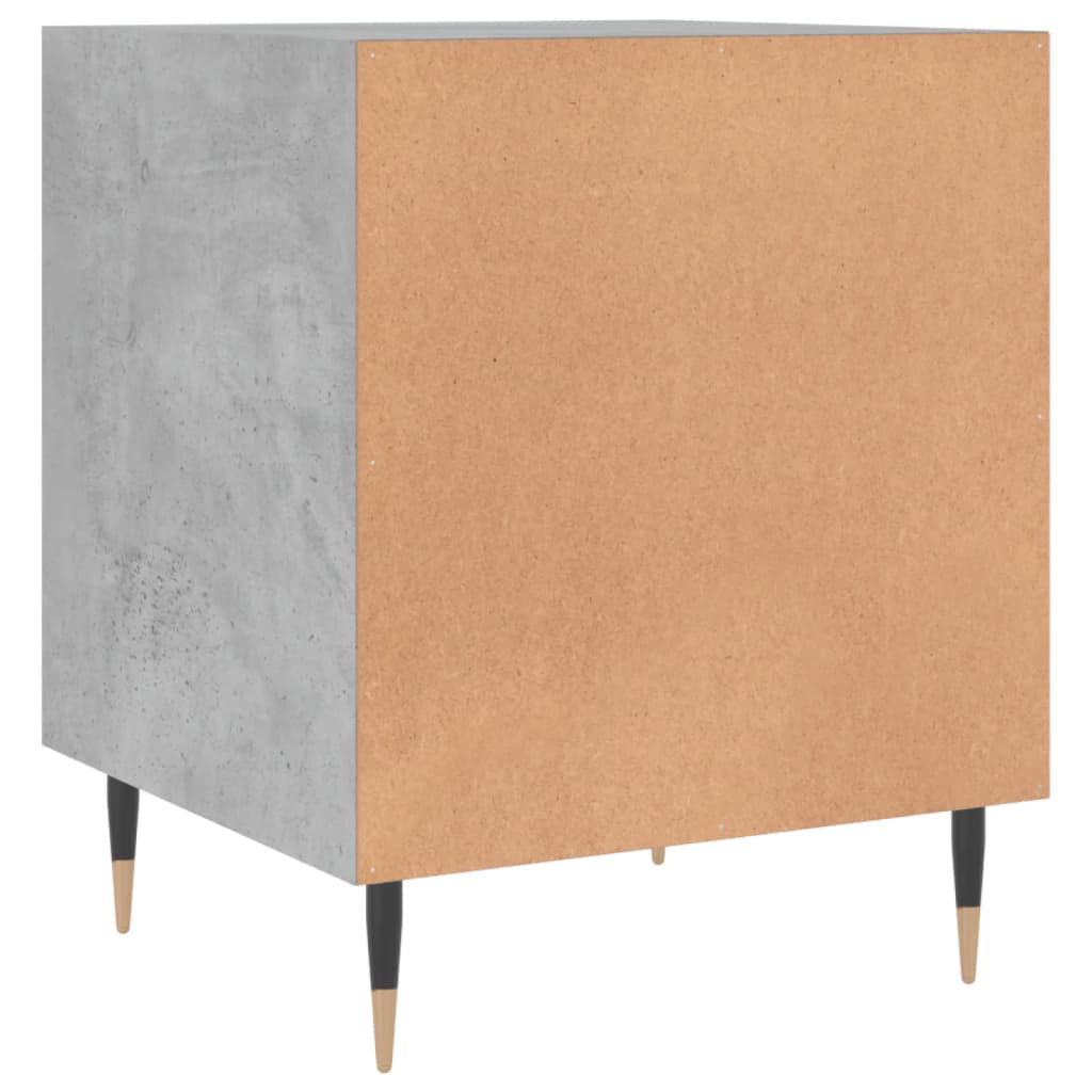 Bedside tables 2 pcs. Concrete grey 40x40x50 cm wood material