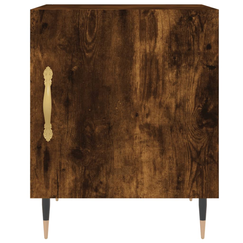 Tables de chevet 2 pcs. chêne fumé 40x40x50 cm matériau bois