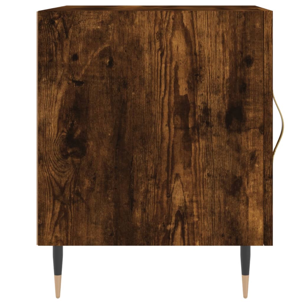 Tables de chevet 2 pcs. chêne fumé 40x40x50 cm matériau bois