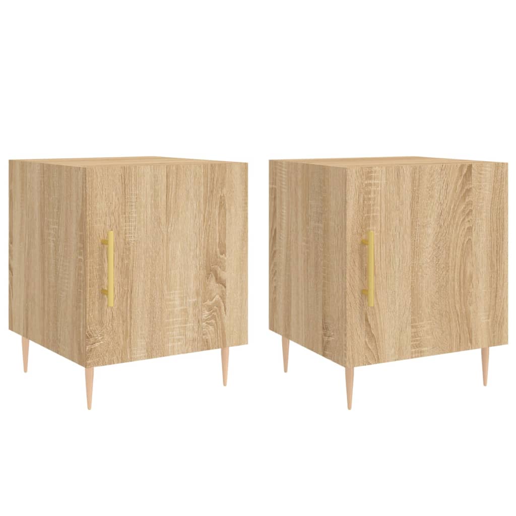 Tables de chevet 2 pcs. Chêne Sonoma 40x40x50 cm matériau bois