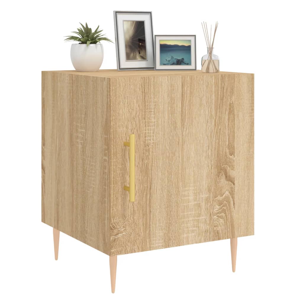 Tables de chevet 2 pcs. Chêne Sonoma 40x40x50 cm matériau bois