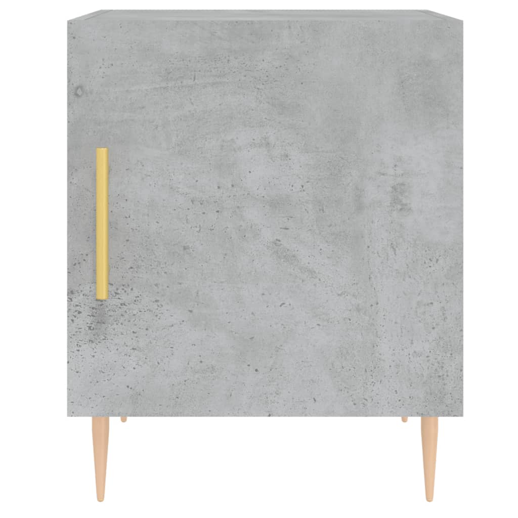 Bedside tables 2 pcs. Concrete grey 40x40x50 cm wood material