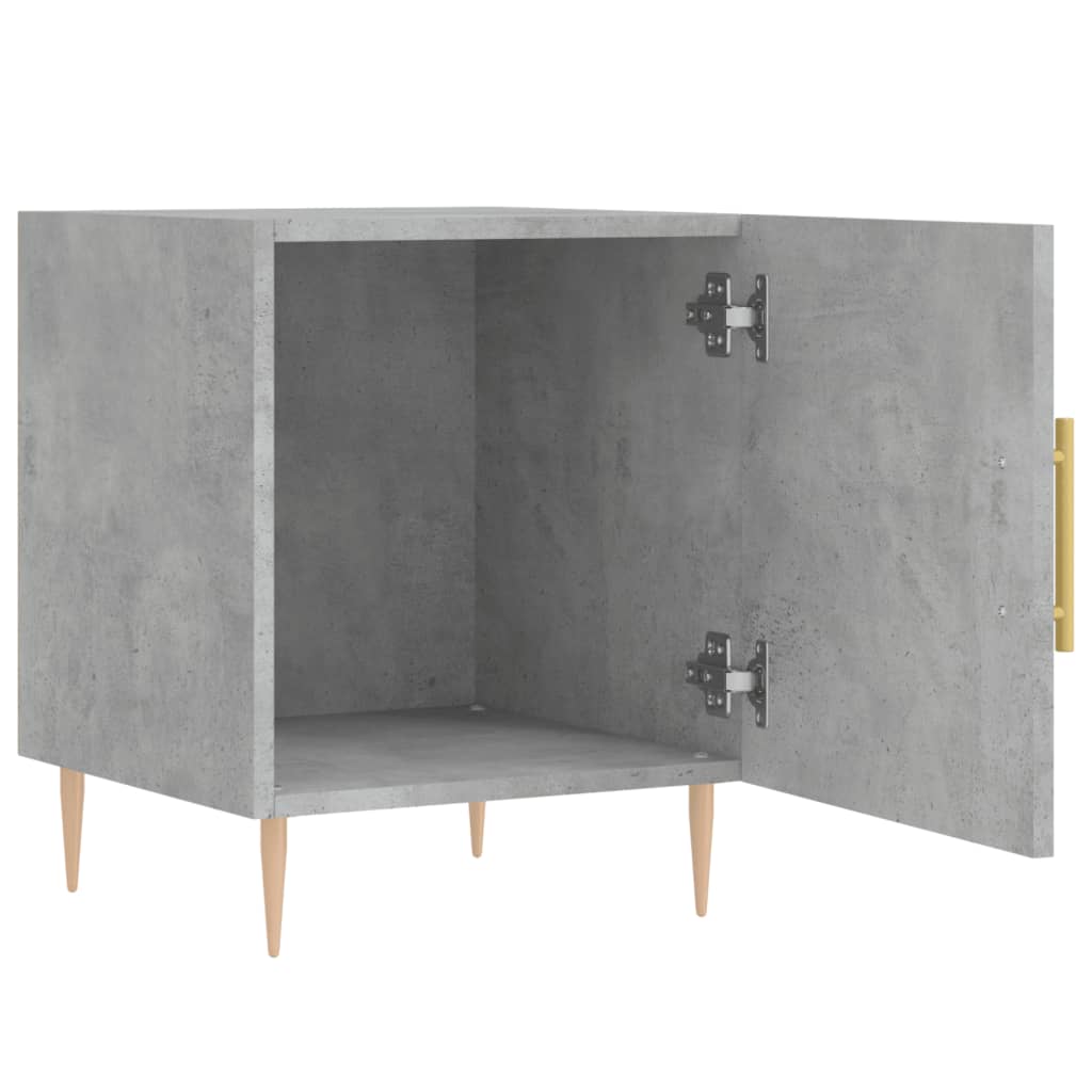Bedside tables 2 pcs. Concrete grey 40x40x50 cm wood material