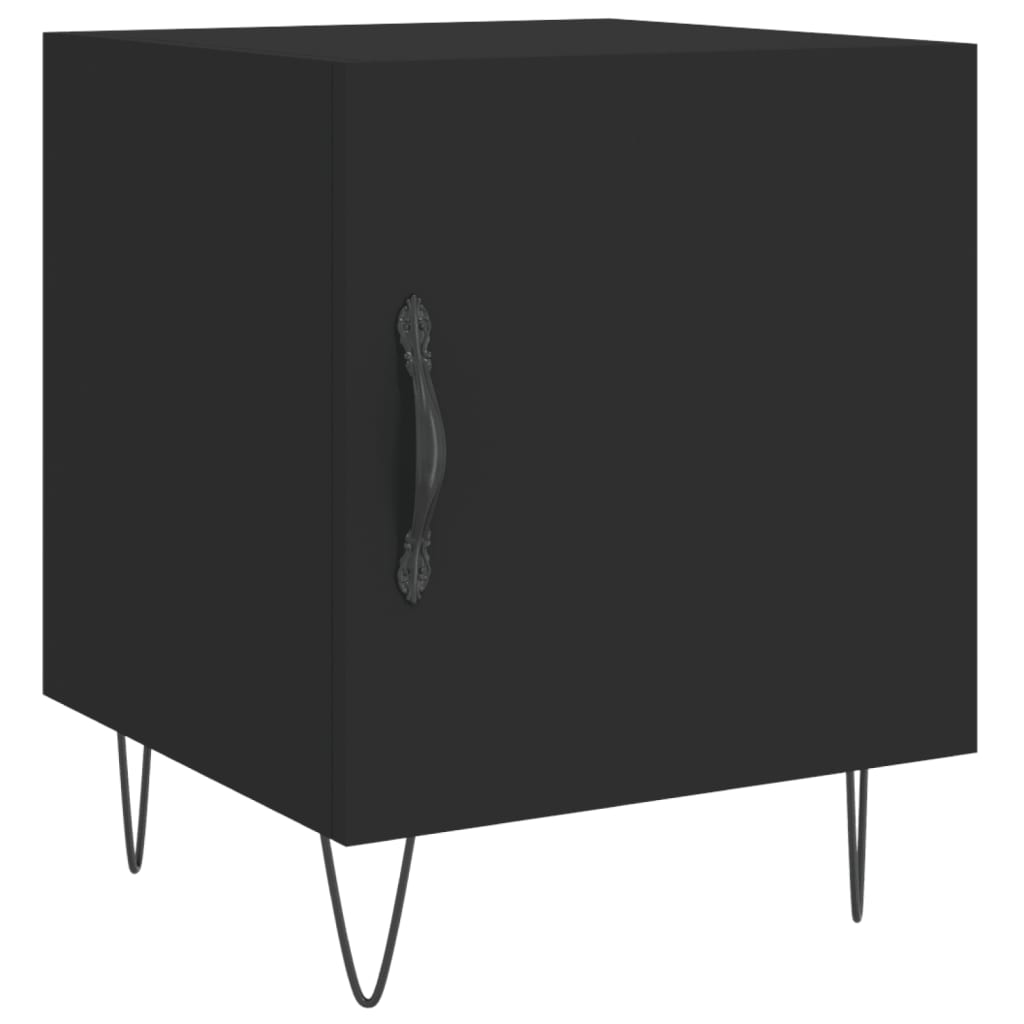 Tables de chevet 2 pcs. Noir 40x40x50 cm en bois