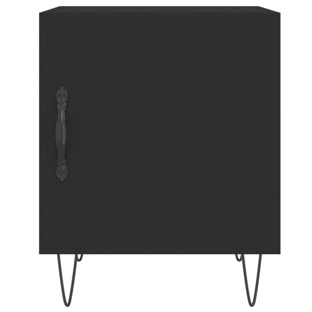 Tables de chevet 2 pcs. Noir 40x40x50 cm en bois