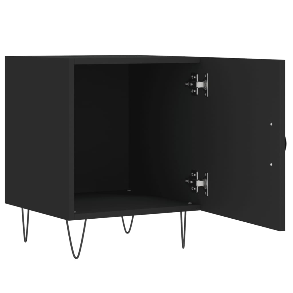 Tables de chevet 2 pcs. Noir 40x40x50 cm en bois