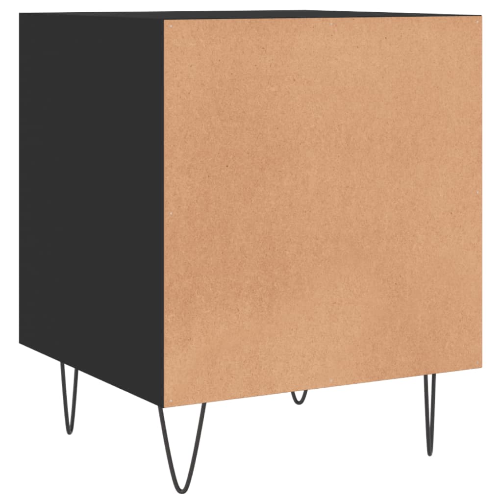 Tables de chevet 2 pcs. Noir 40x40x50 cm en bois
