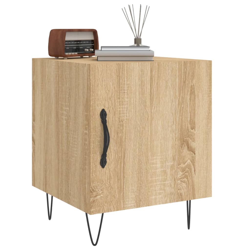Tables de chevet 2 pcs. Chêne Sonoma 40x40x50 cm matériau bois