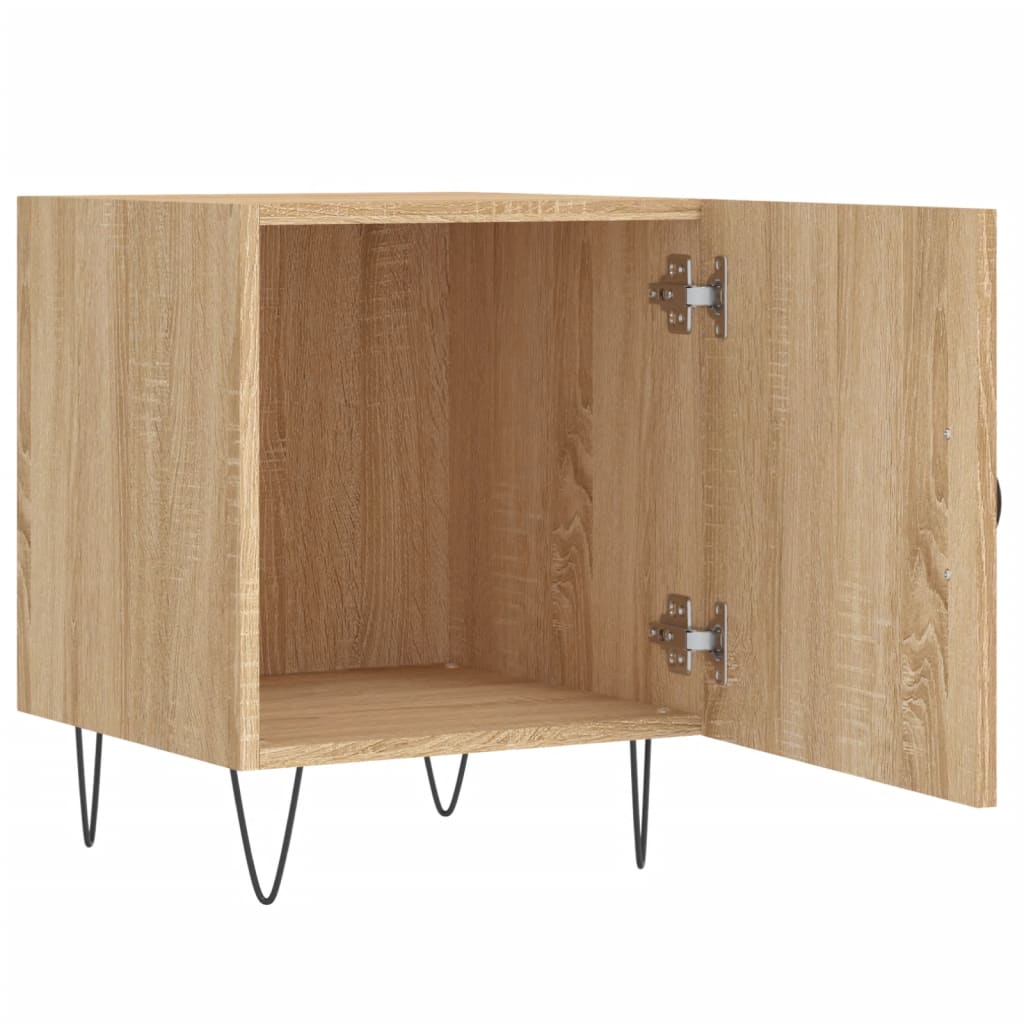 Tables de chevet 2 pcs. Chêne Sonoma 40x40x50 cm matériau bois