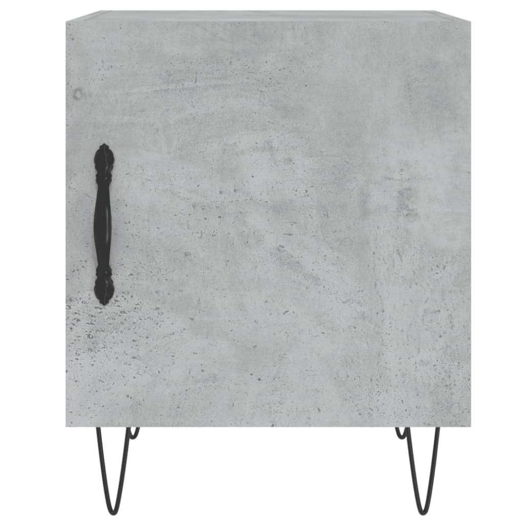 Bedside tables 2 pcs. Concrete grey 40x40x50 cm wood material