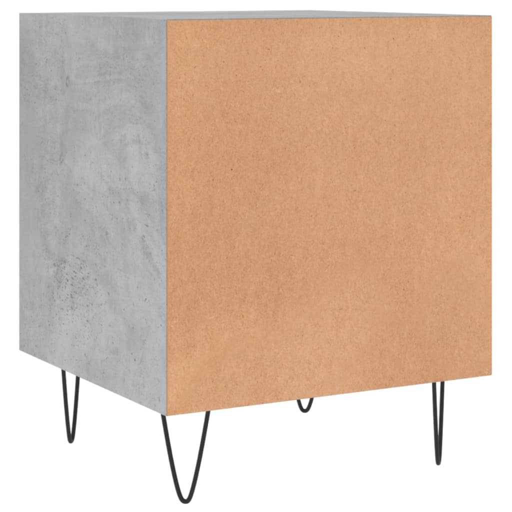 Bedside tables 2 pcs. Concrete grey 40x40x50 cm wood material