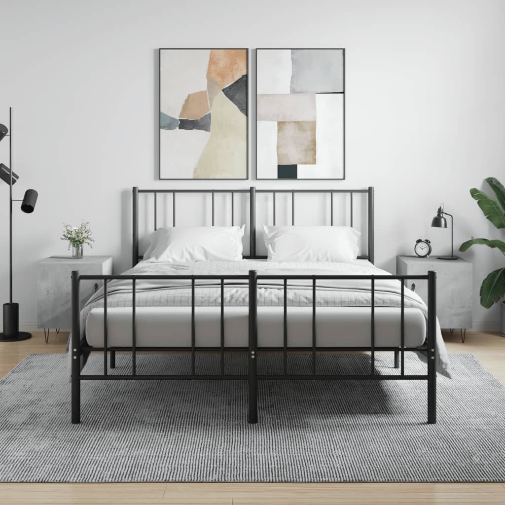 Bedside tables 2 pcs. Concrete grey 40x40x50 cm wood material