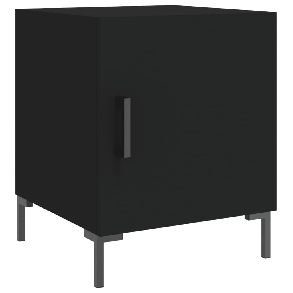 Table de chevet noire 40x40x50 cm en bois
