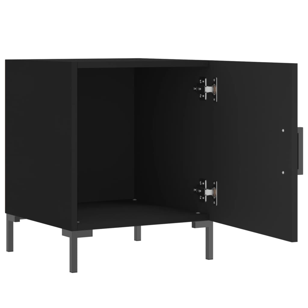 Table de chevet noire 40x40x50 cm en bois