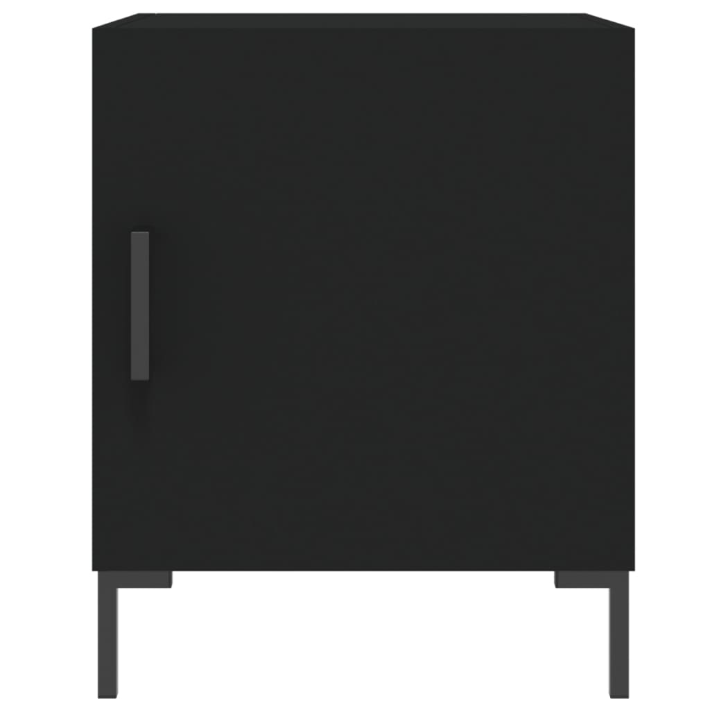 Table de chevet noire 40x40x50 cm en bois