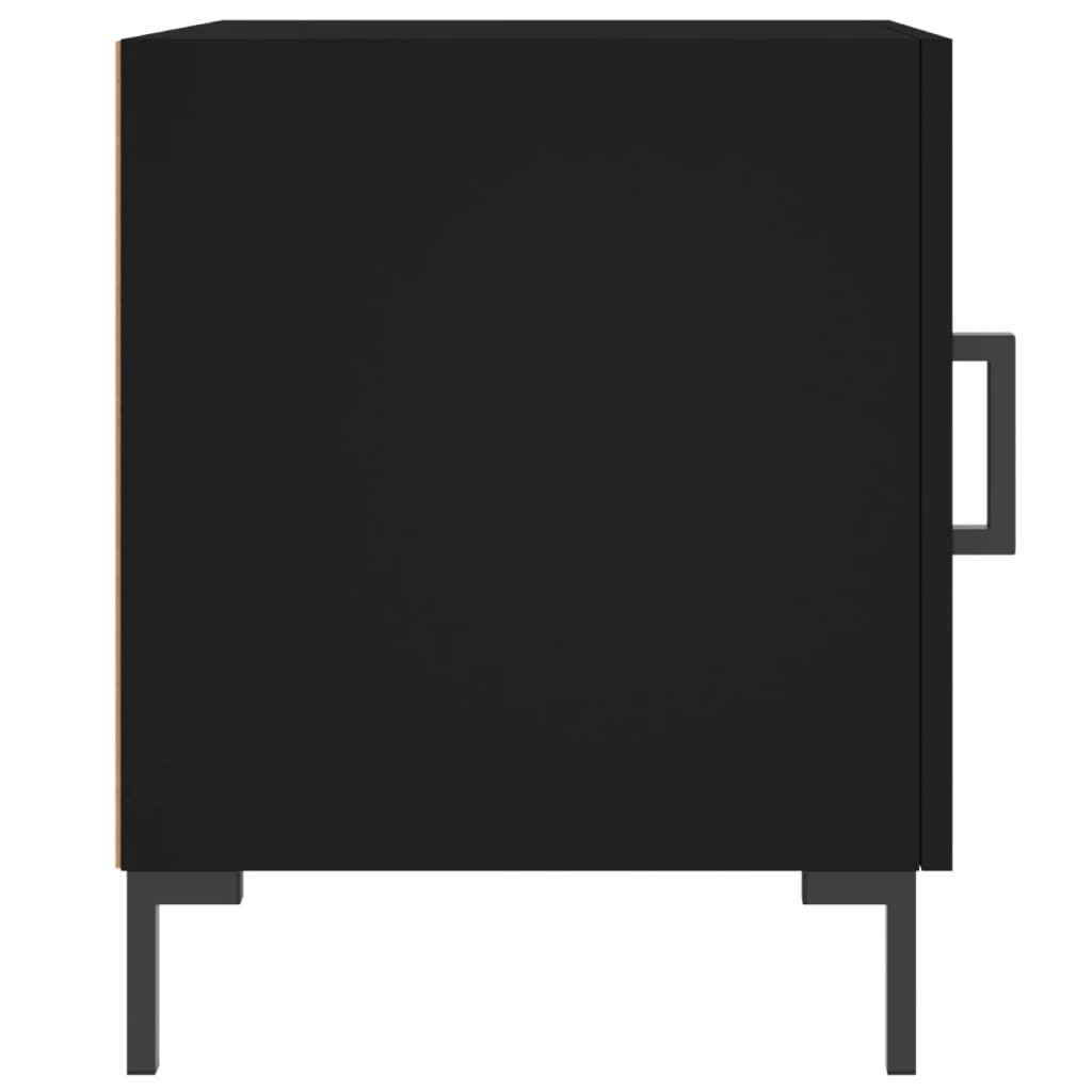 Table de chevet noire 40x40x50 cm en bois