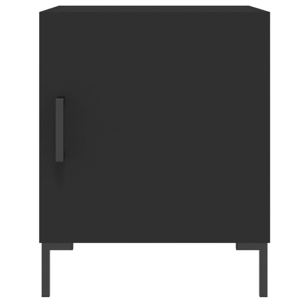 Tables de chevet 2 pcs. Noir 40x40x50 cm en bois