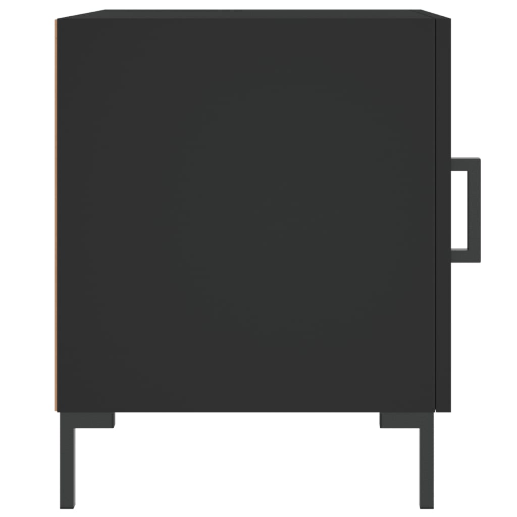 Tables de chevet 2 pcs. Noir 40x40x50 cm en bois