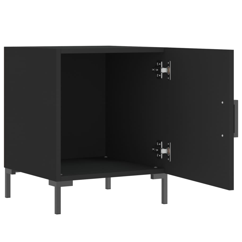 Tables de chevet 2 pcs. Noir 40x40x50 cm en bois