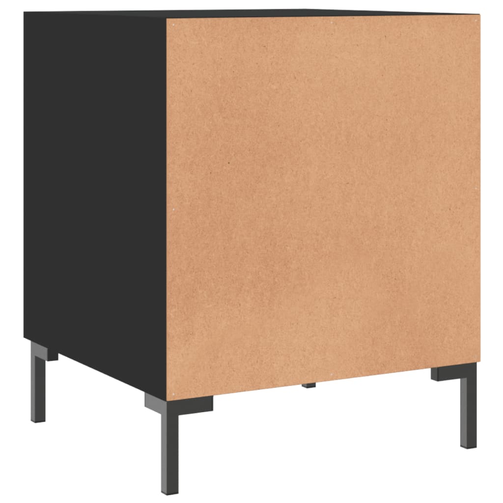 Tables de chevet 2 pcs. Noir 40x40x50 cm en bois