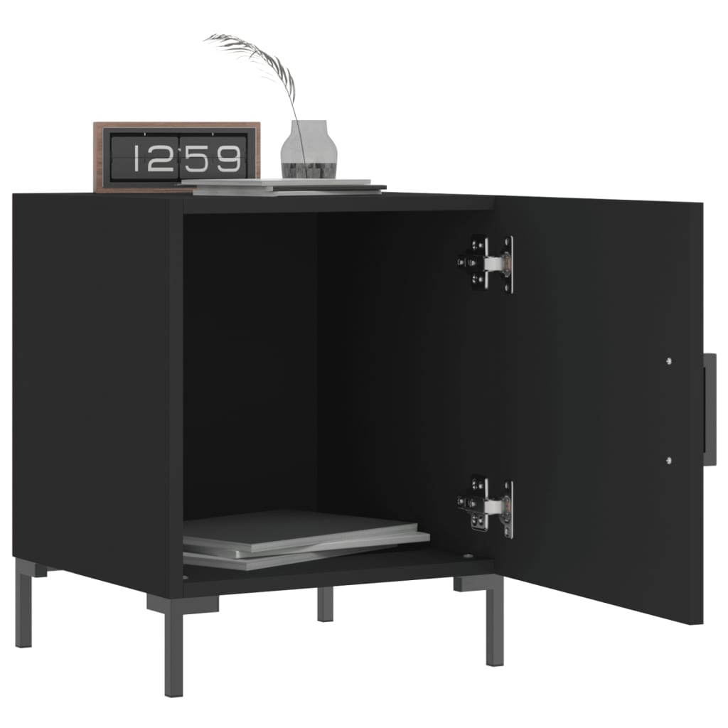 Tables de chevet 2 pcs. Noir 40x40x50 cm en bois