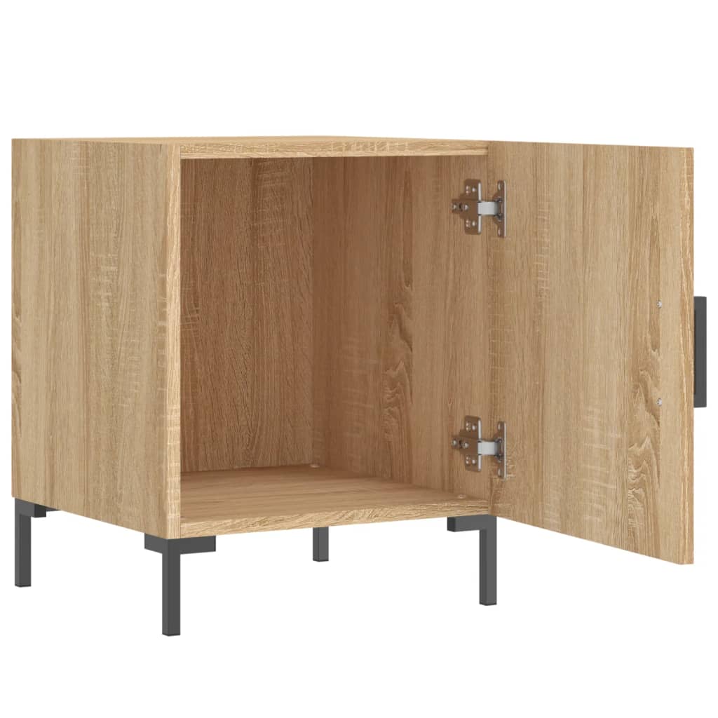 Tables de chevet 2 pcs. Chêne Sonoma 40x40x50 cm matériau bois
