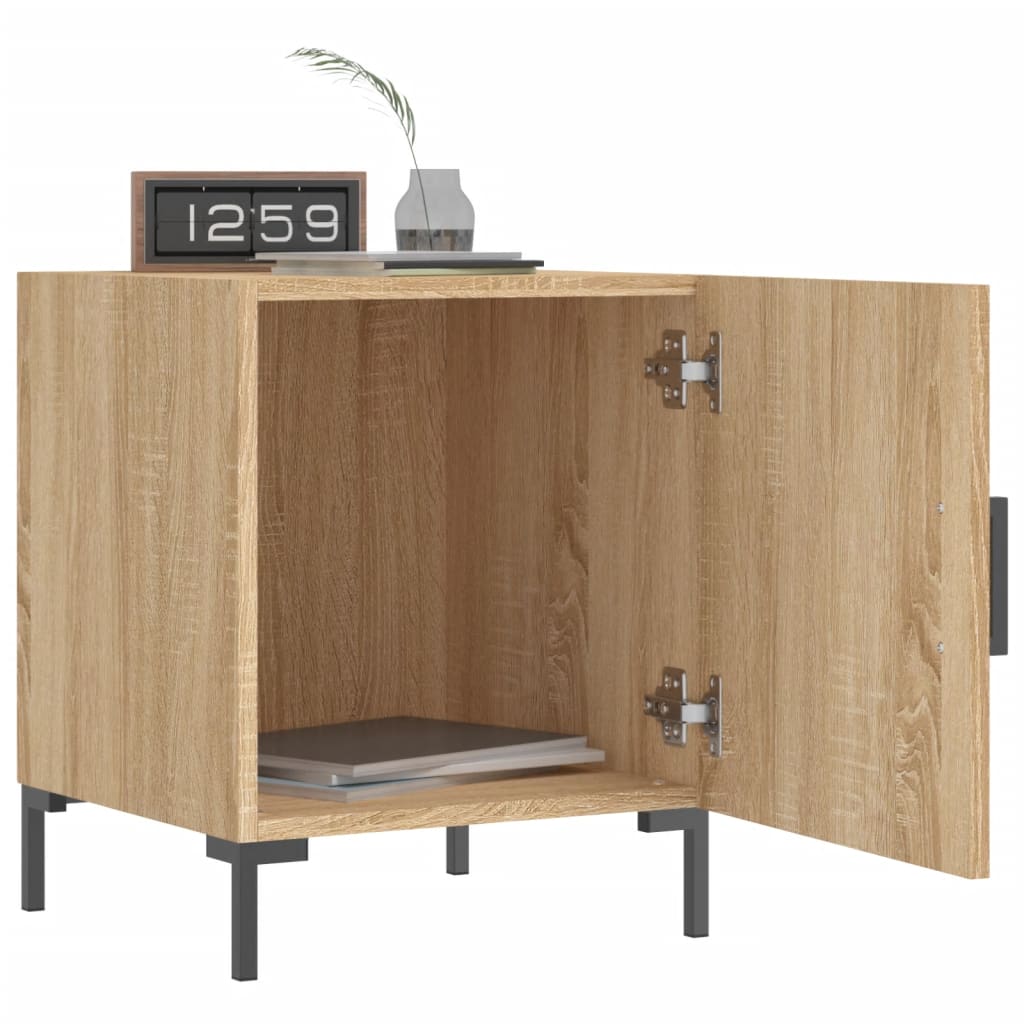 Tables de chevet 2 pcs. Chêne Sonoma 40x40x50 cm matériau bois