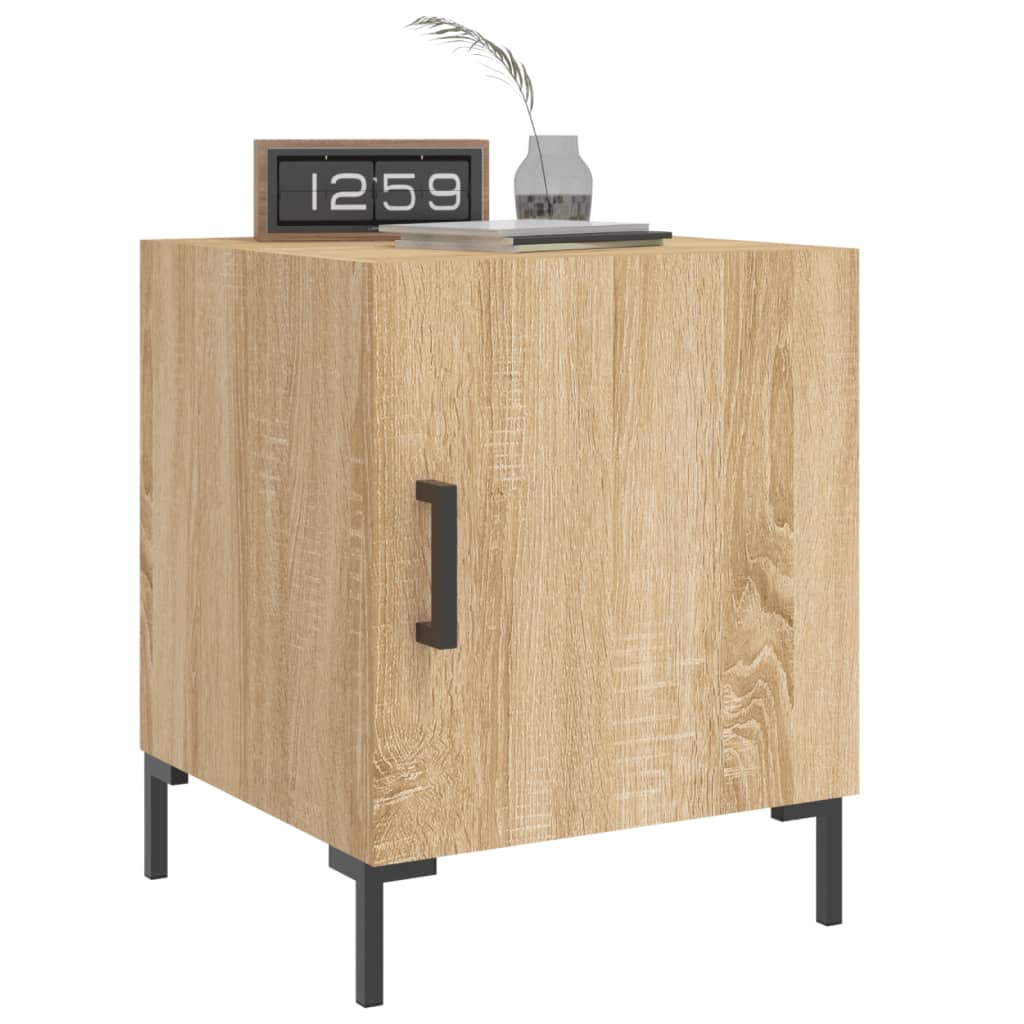 Tables de chevet 2 pcs. Chêne Sonoma 40x40x50 cm matériau bois
