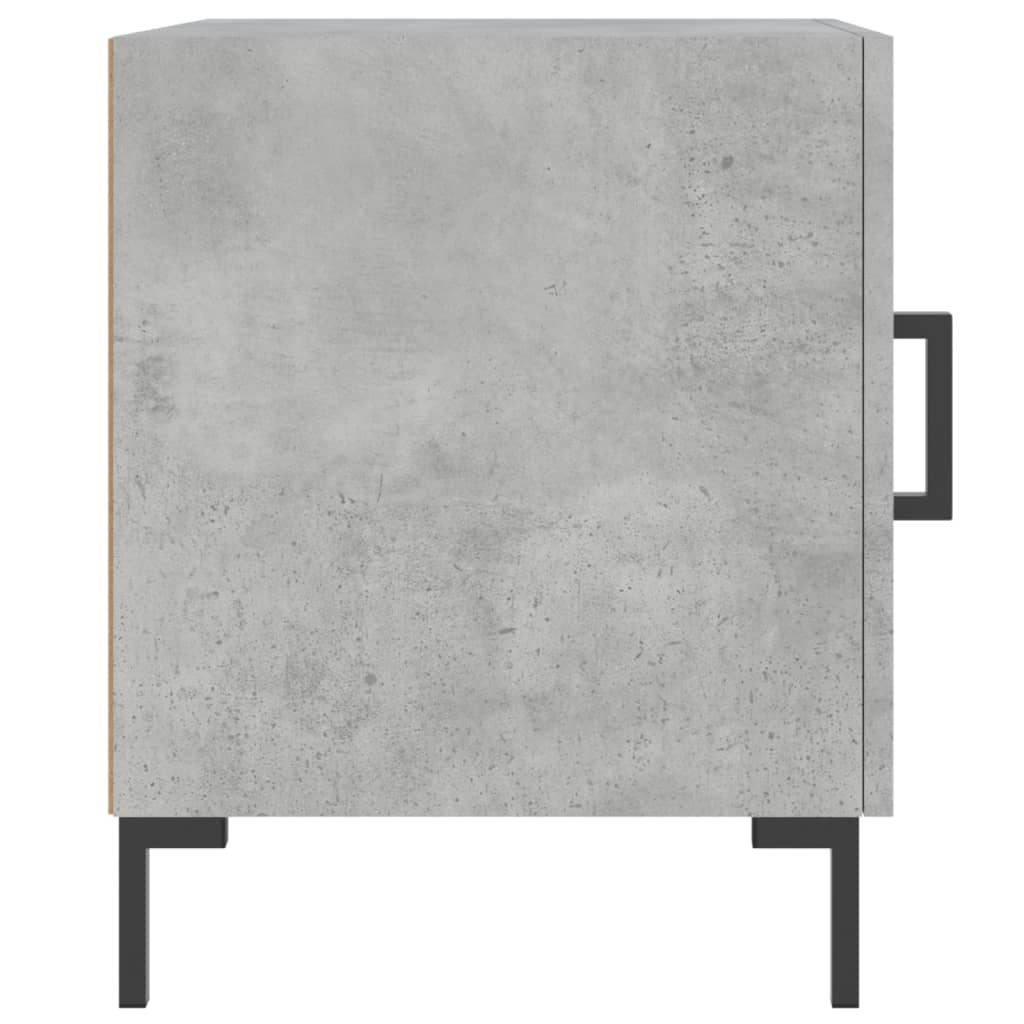 Bedside tables 2 pcs. Concrete grey 40x40x50 cm wood material