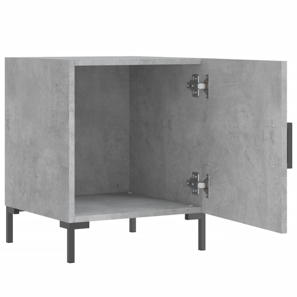 Bedside tables 2 pcs. Concrete grey 40x40x50 cm wood material