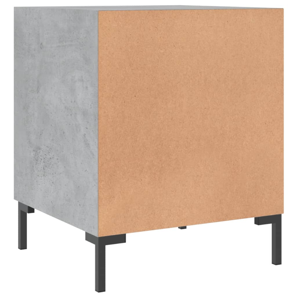 Bedside tables 2 pcs. Concrete grey 40x40x50 cm wood material