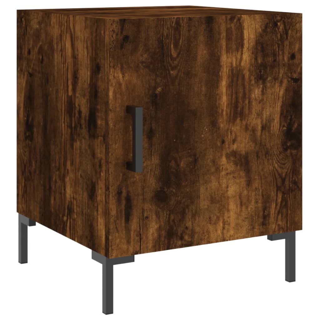 Bedside table smoked oak 40x40x50 cm wood material