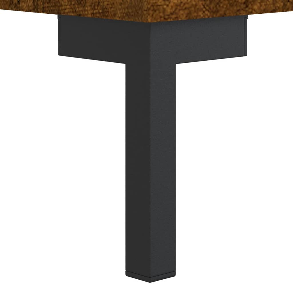Bedside table smoked oak 40x40x50 cm wood material