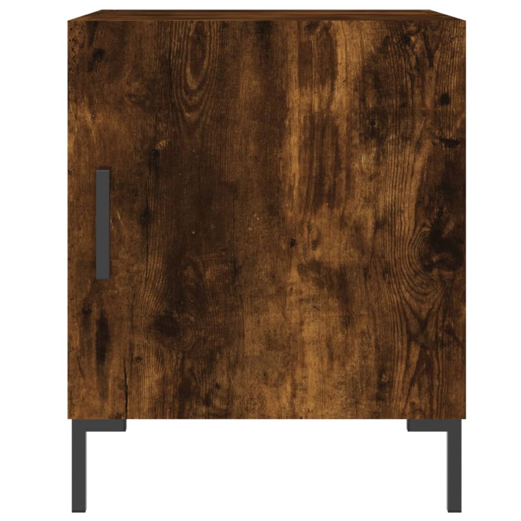Tables de chevet 2 pcs. chêne fumé 40x40x50 cm matériau bois