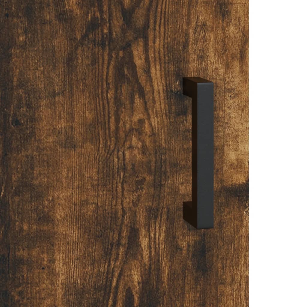 Tables de chevet 2 pcs. chêne fumé 40x40x50 cm matériau bois