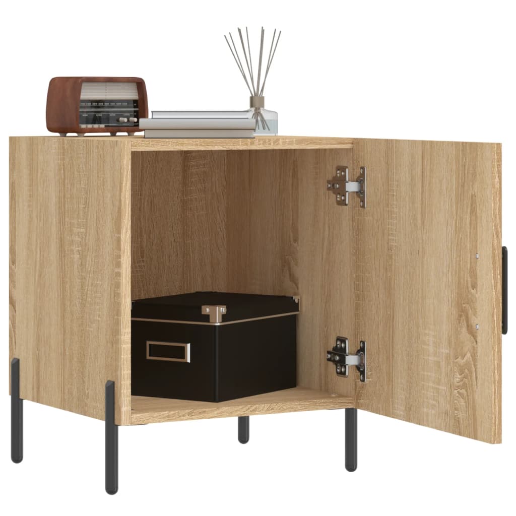 Tables de chevet 2 pcs. Chêne Sonoma 40x40x50 cm matériau bois
