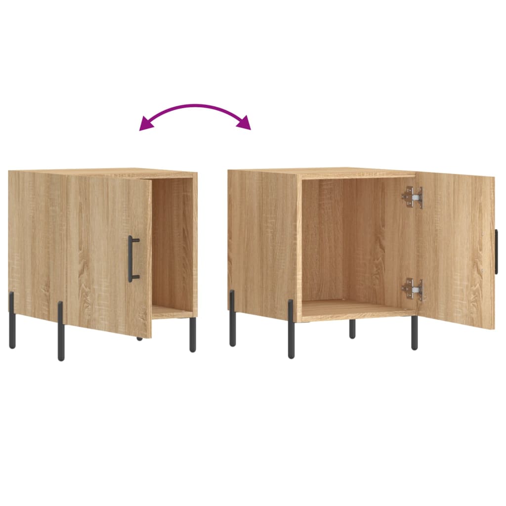 Tables de chevet 2 pcs. Chêne Sonoma 40x40x50 cm matériau bois