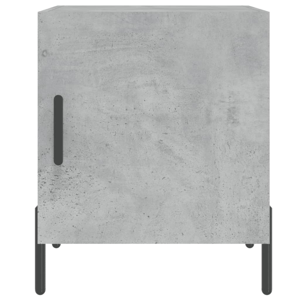 Bedside tables 2 pcs. Concrete grey 40x40x50 cm wood material