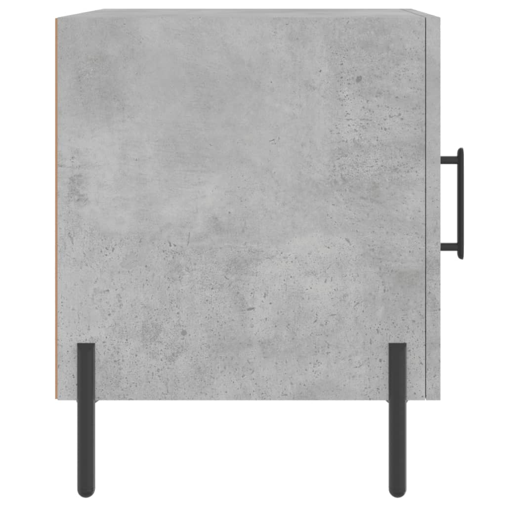 Bedside tables 2 pcs. Concrete grey 40x40x50 cm wood material