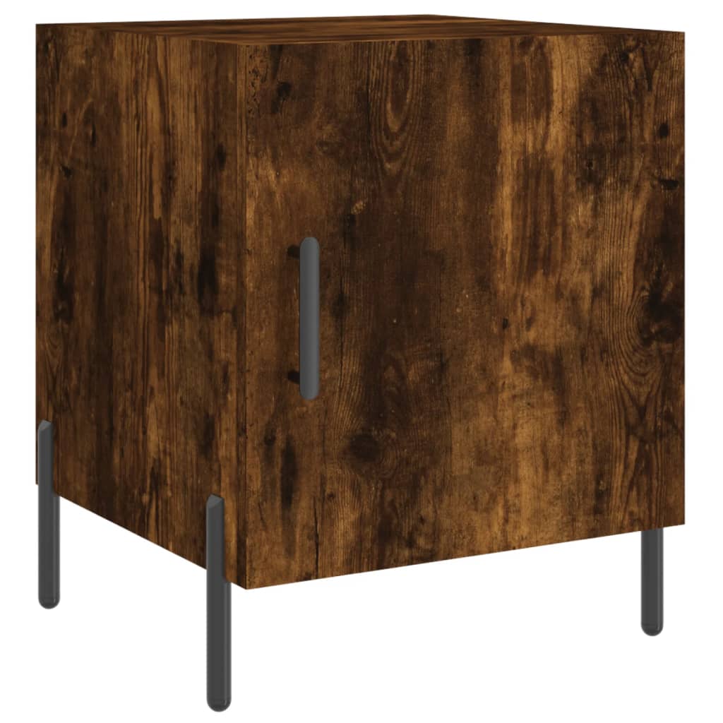 Bedside table smoked oak 40x40x50 cm wood material