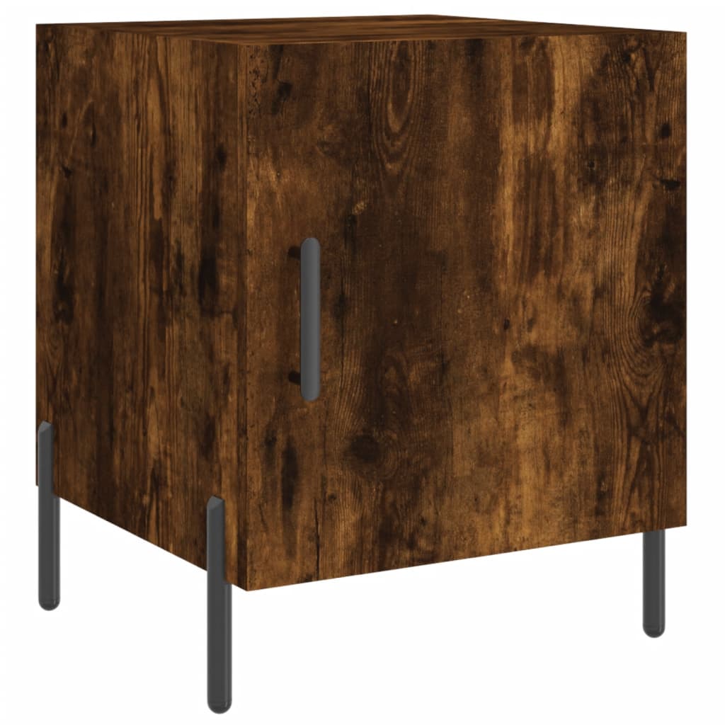 Tables de chevet 2 pcs. chêne fumé 40x40x50 cm matériau bois
