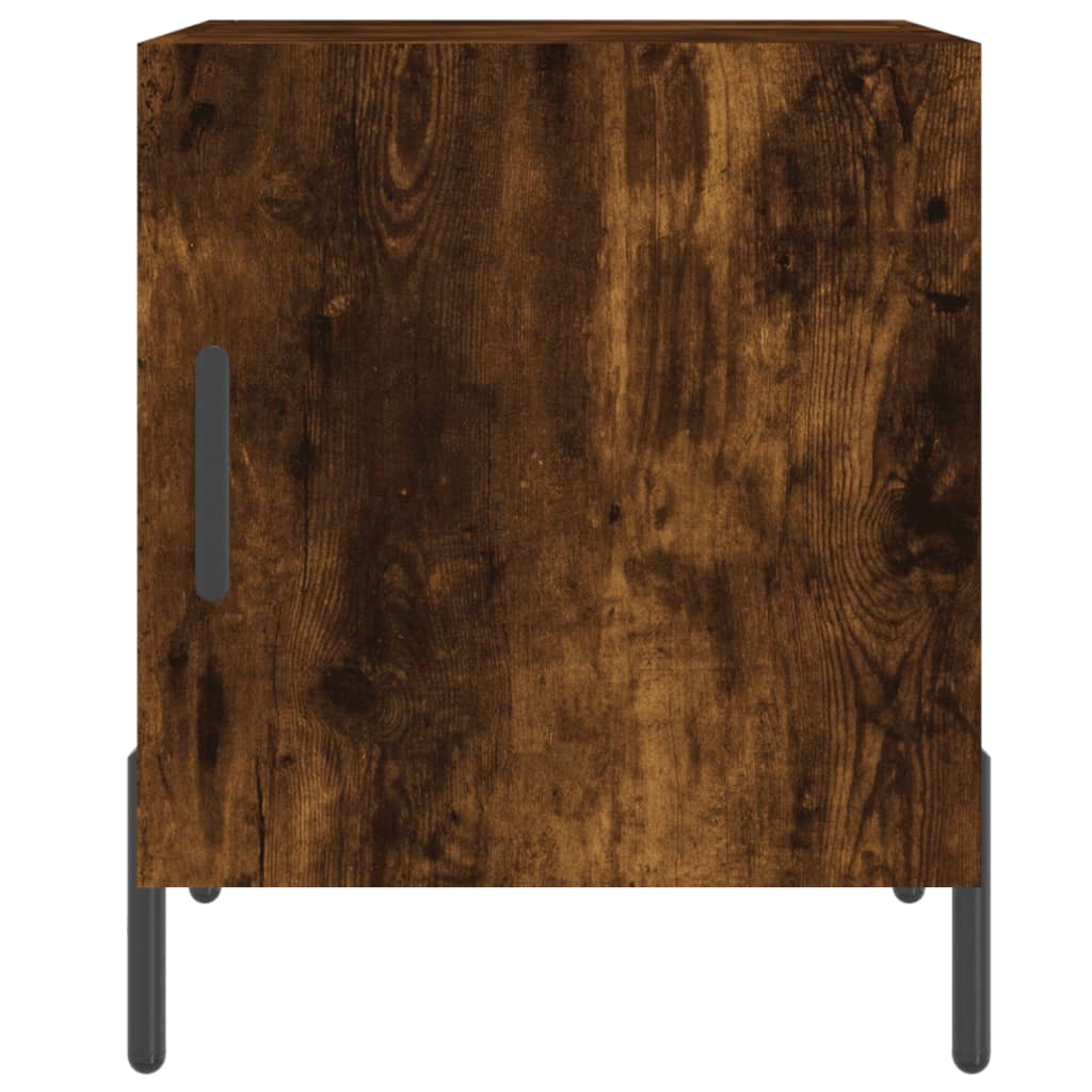Tables de chevet 2 pcs. chêne fumé 40x40x50 cm matériau bois