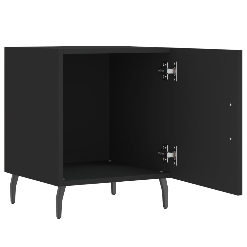 Tables de chevet 2 pcs. Noir 40x40x50 cm en bois