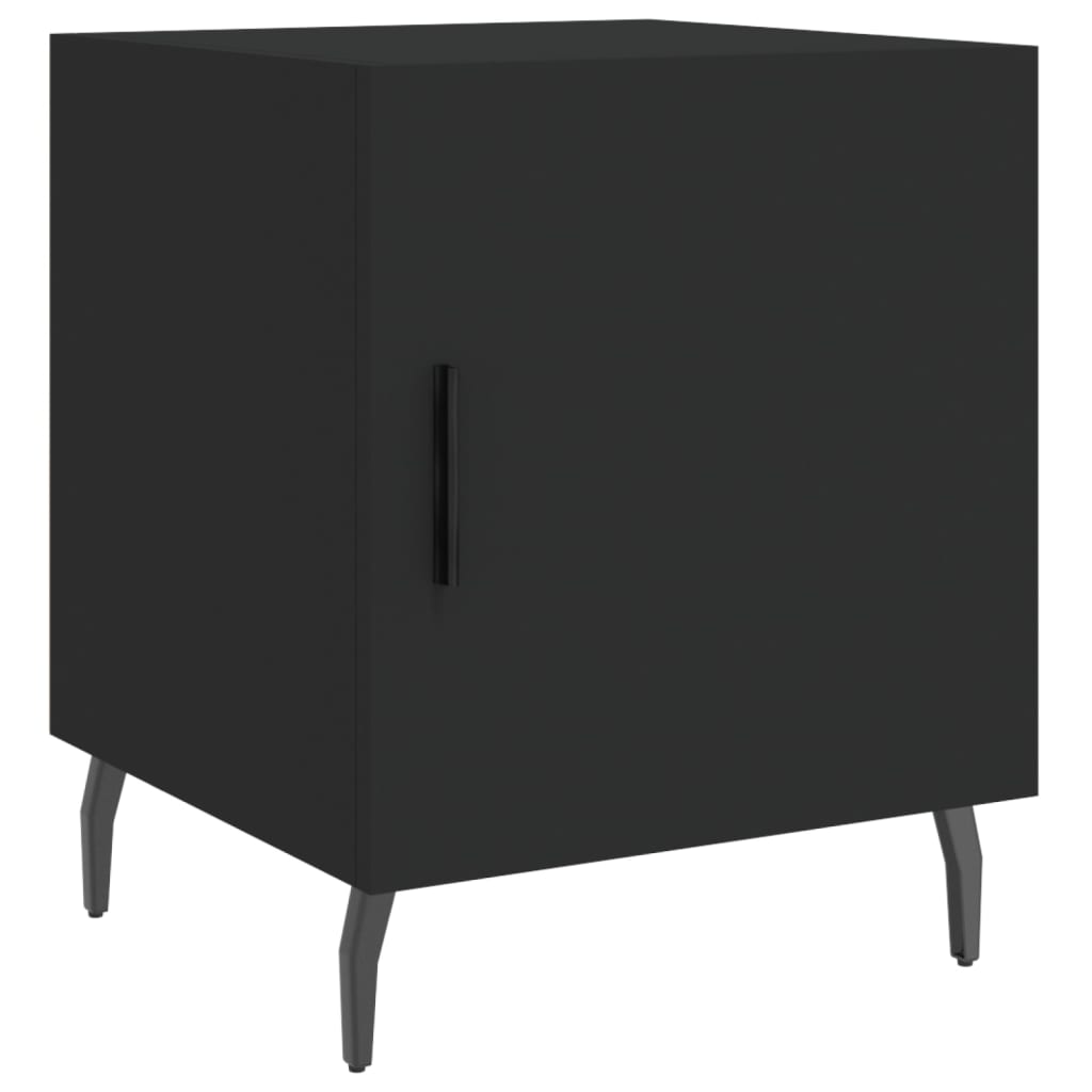 Tables de chevet 2 pcs. Noir 40x40x50 cm en bois