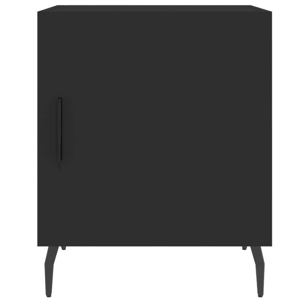 Tables de chevet 2 pcs. Noir 40x40x50 cm en bois