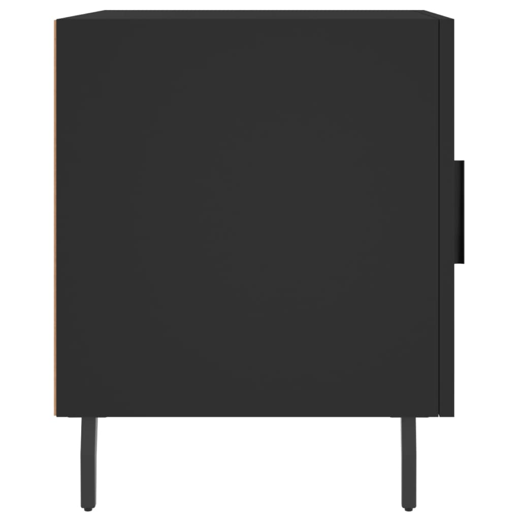 Tables de chevet 2 pcs. Noir 40x40x50 cm en bois