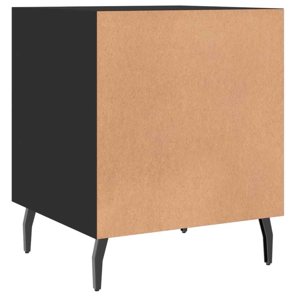 Tables de chevet 2 pcs. Noir 40x40x50 cm en bois